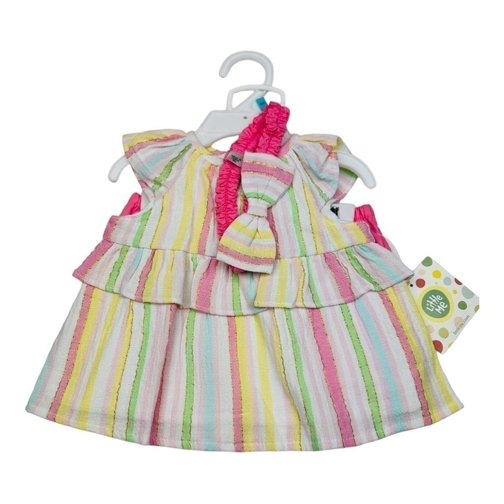 Little Me Ruffle Shorts and Shirt Set Size 6 Months
